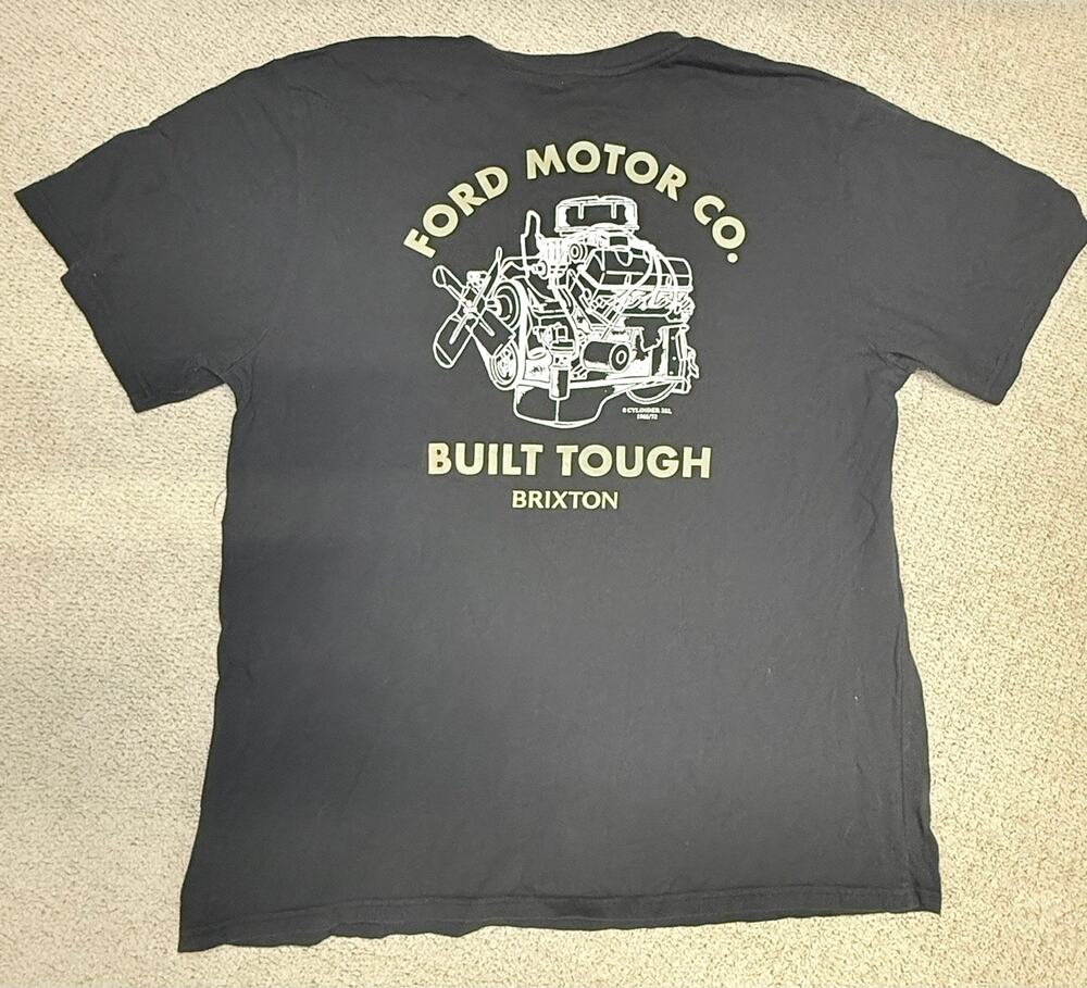 Ford Motor Co Brixton Built Tough Graphic Tee XXL Gray